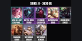 [BR] PLATINUM I ✅ 8 skins ⚡ 63 champions ⭐ 3630 BE ✨ Level 55 ✨ K/DA ALL OUT Seraphine Indie ✅ Heavenscale Diana ⚡ Eternum Cassiopeia