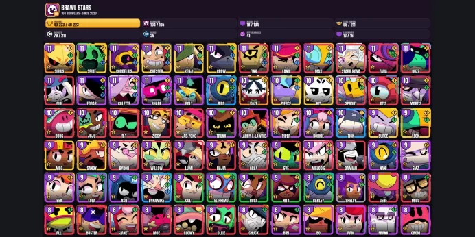 【Android/iOS】 104 BRAWLERS ✨ 18 MAXED ✅ 13 LEGENDARY ⚡ 40223 TROPHIES ⭐ SANDY ✨ SURGE ✅ PIERCE ⚡ LEON ⭐ KIT ✨ CHESTER ✅ MEG ⚡ SPIKE ⭐ AMBER