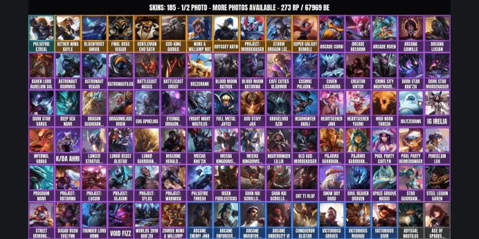 [LAN] 185 skins ⚡ 172 champions ✨ 67969 BE ⭐ Level 193 ✨ Pulsefire Ezreal ✅ Storm Dragon Lee Sin ⚡ Nunu & Willump Bot ⭐ PROJECT: Mordekaiser