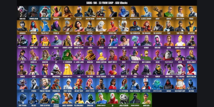 [PC/PSN/XBOX] 108 skins ✅ Sultura ⚡ Cloud Striker ⭐ Trilogy ✨ Point Patroller ✅ Sentinel ⚡ The Foundation ⭐ The Scientist ✨ Deadpool