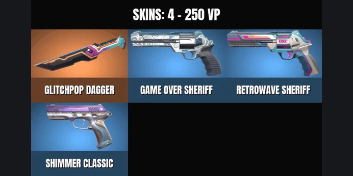 [NA] Diamond 3 ⚡ 4 skins ⭐ 1 KNIFE ✨ 23 agents ✅ Glitchpop Dagger ⚡ Shimmer Classic ⭐ Game Over Sheriff ✨ Retrowave Sheriff