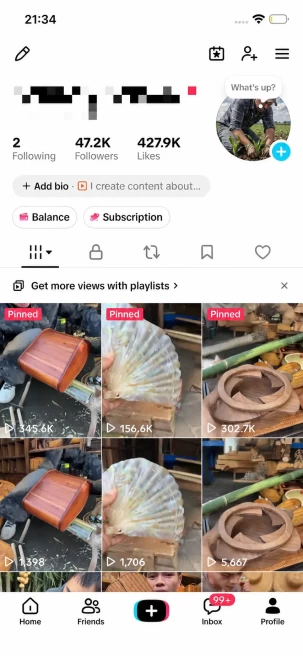 Instanly Delivery/ Monetized 47K Real Followers+ 420K Real Likes Account/ Creator Rewards Program Activated/ Full Access