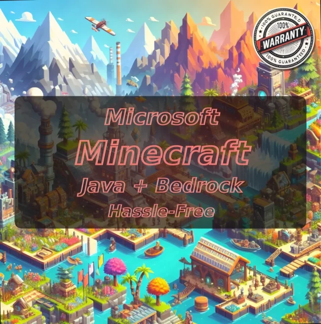 MINECRAFT | Microsoft | Java Edition + Bedrock Edition | Hypixel NO BAN | Full Access + Instant Delivery #LOT-143593