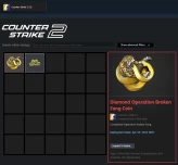 CS1616 // NO Prime! Almost 3 Medals Diamond Broken Fang 5-Year Coin, GO, Almost Premier Ready