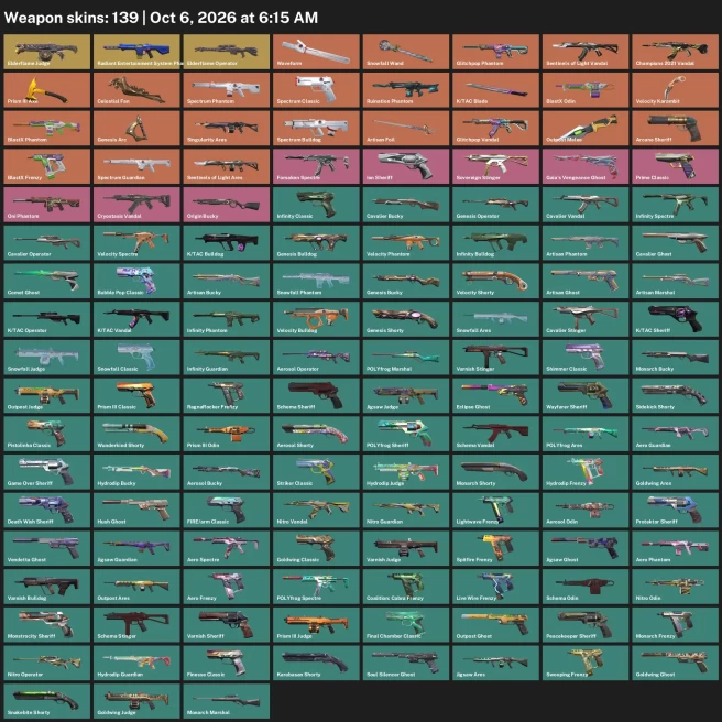 【AP】 139 Skins | Arcane Sheriff + Champions 2021 Vandal + Elderflame Judge + Waveform | Rank: Ranked Ready | FULL ACCESS