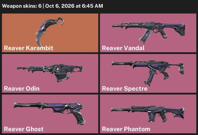 【AP】 6 Skins | Reaver Karambit + Reaver Vandal + Reaver Odin + Reaver Spectre + Reaver Ghost | Rank: Ranked Ready | FULL ACCESS