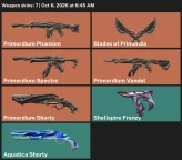 【NA】 7 Skins | Primordium Vandal + Primordium Phantom + Blades of Primordia + Primordium Spectre | Rank: Unrated | FULL ACCESS