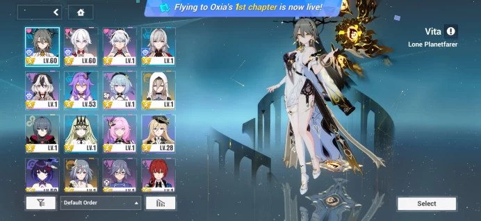HI23 //Vita S2 4/4 + gacha-skin Eldritch Vantage, 4/4 Kiana Ba-Dum!, Mobius, Aponia (K)