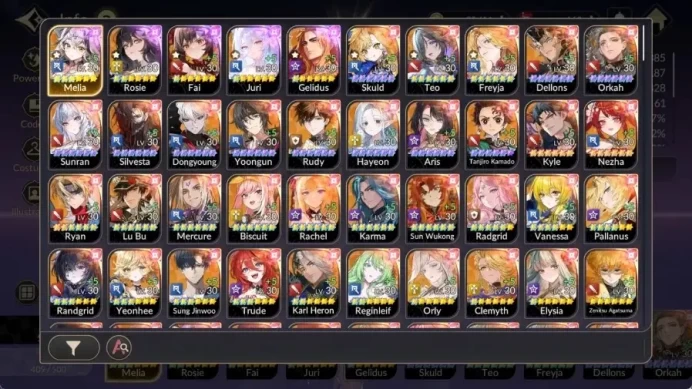 Global|Full EX7(MeliaTC3,RosieTC2,GelindusTC1,FaiTC1,JuriTC1)|54TC6(Skuld,Teo,Dellons,Orkah,etc)|Netmarble| 7KR139B