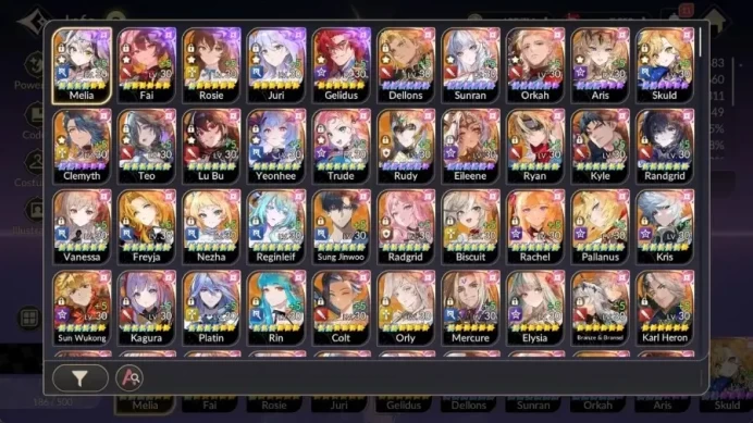 Global|Full EX7(MeliaTC4,FaiTC1,RosieTC1,JuriTC0,GelidusTC0)|4LegSkin|60TC6(Dellons,Sunran,Teo,Lu Bu,etc)|Netmarble| 7KR141B