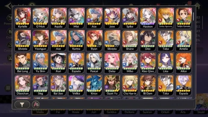 Global|Full EX7(MeliaTC4,FaiTC1,RosieTC1,JuriTC0,GelidusTC0)|4LegSkin|60TC6(Dellons,Sunran,Teo,Lu Bu,etc)|Netmarble| 7KR141B