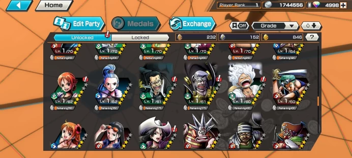 One Piece Bounty Rush | Android | 5000+ Diamonds | Ex Luffy Gear Five (1/60)