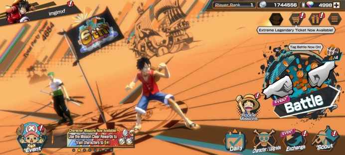 One Piece Bounty Rush | Android | 5000+ Diamonds | Ex Luffy Gear Five (1/60)