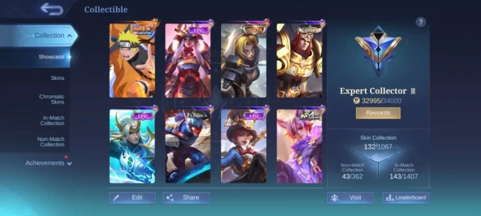 Mobile Legends | Mythic Rank | 132 Skins | 83 Heroes