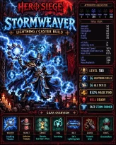 Hero Siege | Level 100 Stormweaver | 832% Magic Find | Lightning Caster
