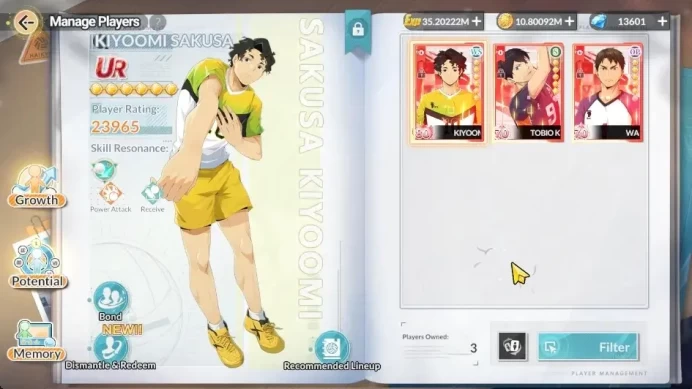 SEA Lv60|13k DM|7 SP (Oikawa,Tsukishima,Nishinoya,Kuroo,Hoshiumi,Hirugami)+Memo,Ginjima|3UR Sakusa+M2,Etc|14 SSR|Google|HFH1106