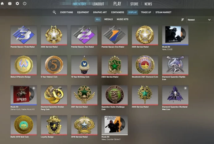 CS2 Steam Account | Level 83 | 19 Medals | Green Trust Factor | No VAC Bans