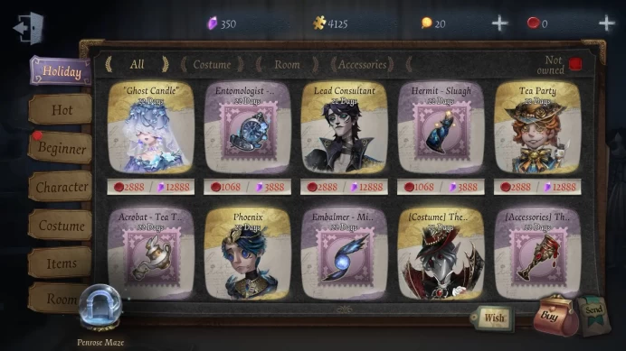 Identity V | Europe/America | Android | 4125+ Hints | 49+ Essences | 20+ Fragments