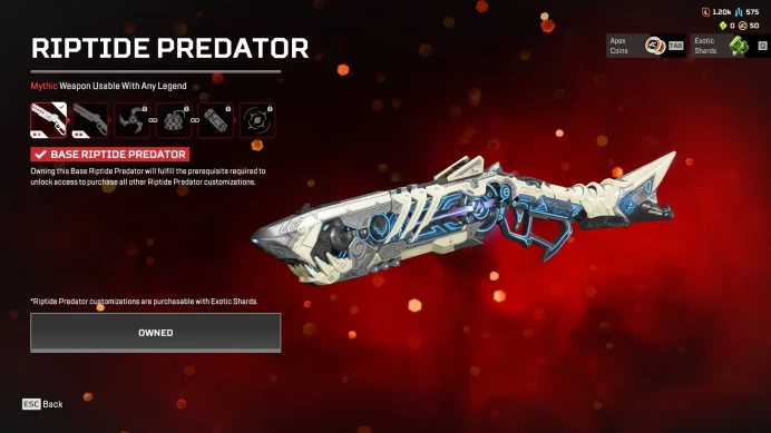 Apex Legends | Riptide Heirloom | 56 Legend Skins | Level 185