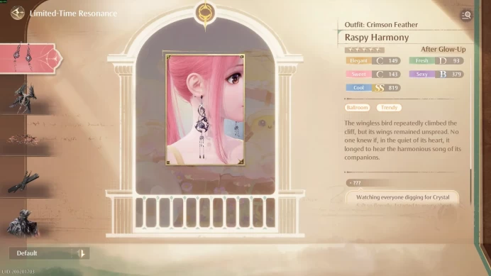 Shining Nikki | Europe | Level 10 | Crimson Feather 6/11 | Crystal Poems 6/10