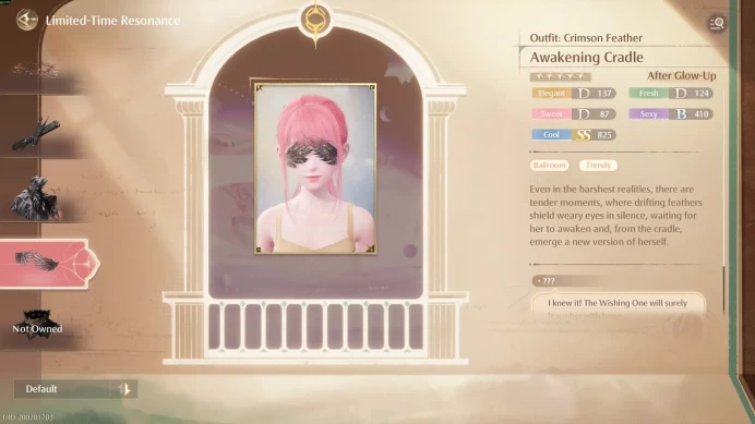 Shining Nikki | Europe | Level 10 | Crimson Feather 6/11 | Crystal Poems 6/10