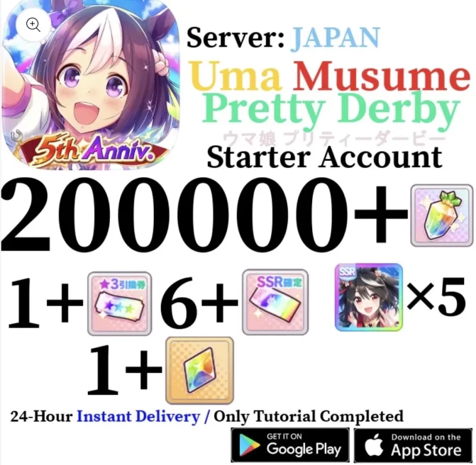 Uma Musume Pretty Derby JP | 200,000+ Gems | 5x Kitasan Black SSR