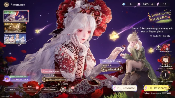 Love and Deepspace | Europe Server | 7,085+ Diamonds | 71+ Resonance Crystals