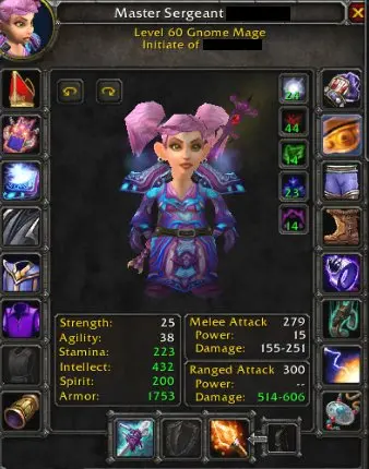 Wow Season Of Discovery | Level 60 Gnome Mage | 6x T2 MQG | 300 Engineering Alchemy First Aid | 100% Mount