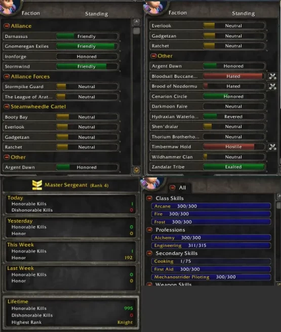 Wow Season Of Discovery | Level 60 Gnome Mage | 6x T2 MQG | 300 Engineering Alchemy First Aid | 100% Mount