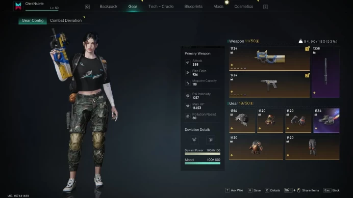 Once Human | EU Server | 8 Six-Star Blueprints | 5/5 Deviants | Level 50