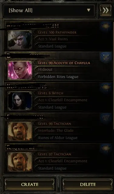 Path of Exile 2 | Level 99 Monk Acolyte of Chayula | Level 99 Gemling | PC