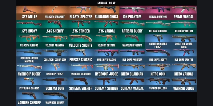 [BR] Gold 2 ✨ 44 skins ✅ 2 KNIVES ⚡ 18 agents ⭐ Velocity Karambit ✨ .SYS Melee ✅ BlastX Spectre ⚡ Ruination Ghost ⭐ Prime Vandal ✨ Ion Phantom