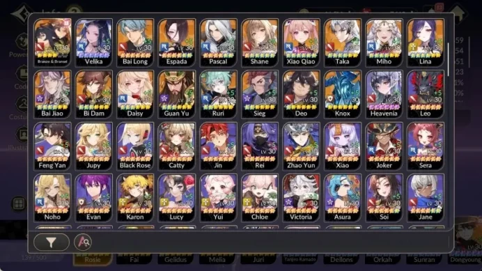 Global|Full EX7(RosieTC2,FaiTC 1,GelindusTC1,MeliaTC0,JuriTC0)|1LegSkin|46TC6(Tanjiro,Dellons,Orkah,etc)|Netmarble| 7KR144B