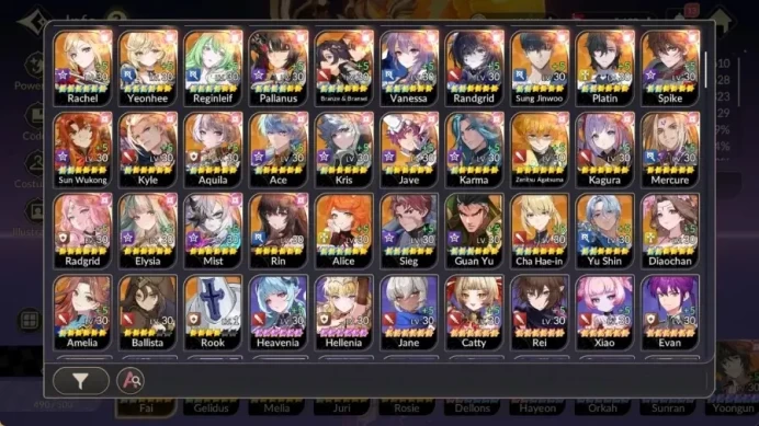 Global|Full EX7(FaiTC2,GelindusTC2,MeliaTC1,JuriTC1,RosieTC0)|1LegSkin|66TC6(Dellons,Orkah,Hayeon,etc)|Netmarble| 7KR145B