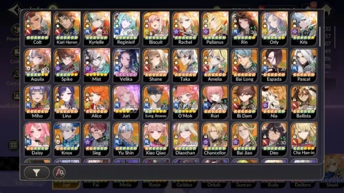 Global|Full EX7(JuriTC6,FaiTC4,MeliaTC3,RosieTC2,GelidusTC1)|102TC6(Juri,Orkah,Sunran,Rudy,Dellons,etc)|Netmarble| 7KR143B