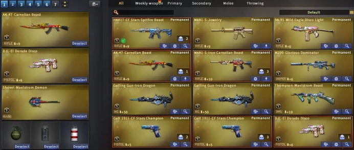 CrossFire NA | Colonel Rank | 17 VIP Weapons | 16 Noble Weapons | OG Gold Skins