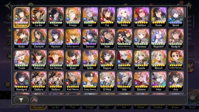 Global|Full EX7(JuriTC4,FaiTC1,MeliaTC1,GelindusTC1,Rosie)|28 TC6(Yoongun,Lu Bu,teo,Freyja,etc)|Netmarble| 7KR148B