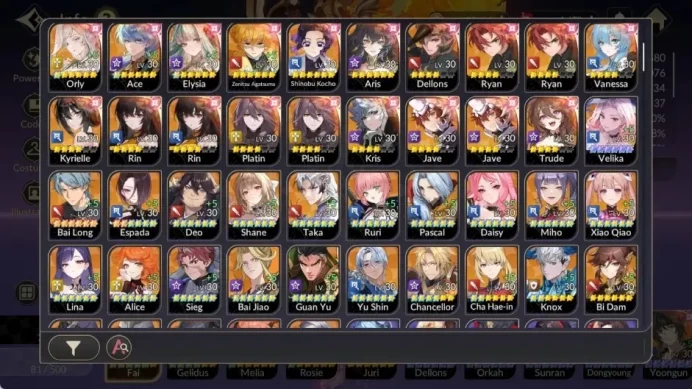 Global|Full EX7(FaiTC5,GelindusTC4,MeliaTC1,RosieTC1,JuriTC0)|2LegSkin|40TC6(Dellons,Orkah,Sunran,etc)|Netmarble| 7KR149B