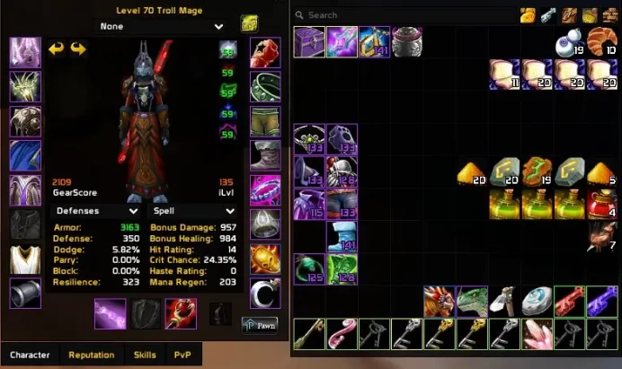 Wow Season Of Discovery | Level 70 Troll Mage | PvP 2109 GS | PvE 2022 GS | Herbalism 375 Mining 357