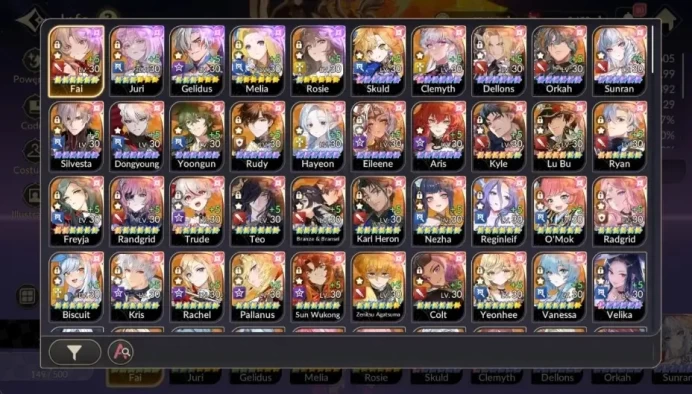 Global|Full EX7(FaiTC6,JuriTC3,GelindusTC3,MeliaTC1,RosieTC1)|49TC6(Fai,Dellons,Orkah,etc)|Netmarble| 7KR151B