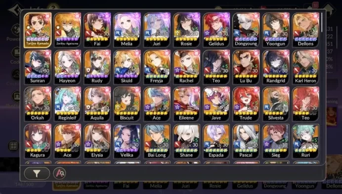 Global|Full EX7(FaiTC1,GelindusTC0,MeliaTC0,RosieTC0,JuriTC0)|8TC6(Tanjiro,Donyoung,Yoongun,Dellons,etc)|Netmarble| 7KR150B