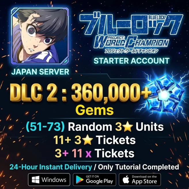 Genshin Impact Japan | 360,000 Gems | 51-73 Random 3-Star Items