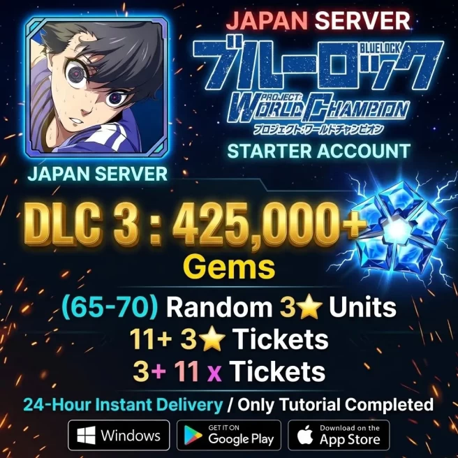 Brawl Stars | Japan Server | 425,000 Gems | 65-70 Random 3-Star Brawlers