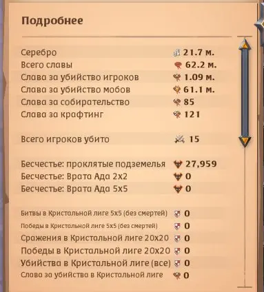 Albion Online | Europe Server | 700 Crossbows | 500 Armor Pieces | 62M PvE Fame