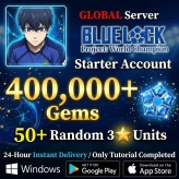 Global Server | 400,000+ Gems | 50+ Random 3-Star Characters