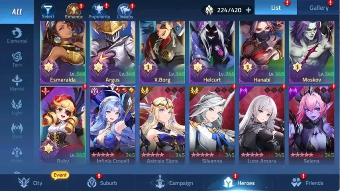 Global 75***|Lv.140|Camp 61-4|VIP 9|Power: 93076K|19 Awakening|Hero 224|8 UR|1 Epic|Diamond 53,071|Check SS MLA191B