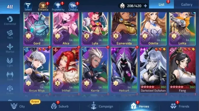 Global 70***|Lv.168|Camp 63-4|VIP 9|Power: 126M|22 Awakening|Hero 208|9 UR|3 Epic|Diamond 111,259|Check SS MLA188B