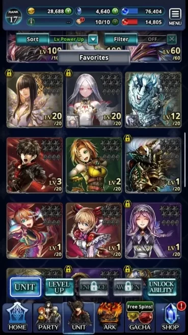 Global|Rank 17|Brave Frontier (G Tilith)+(SM Sera,Lenius Unbound,Telestio GoR,A Roland,etc)| 7 UR 32 SSR Ark|CodeOnly|LC1640