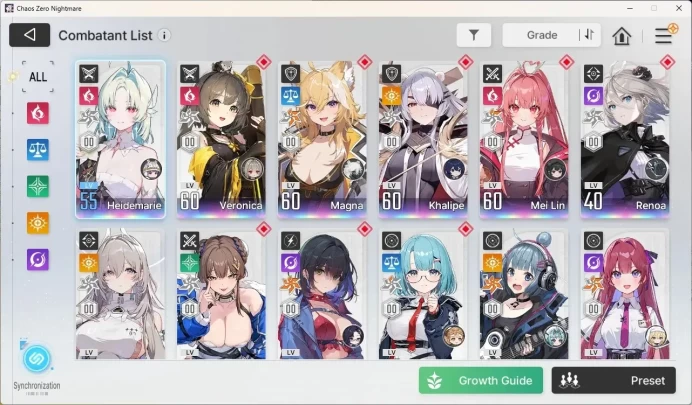 Global|Lv.53|8 SSR [Mei Lin EM2,Yuki]+Sign,Magna EM4,Sereniel,Etc|Story Act2 Ch2 Ep4|Mission Ch7|Check SS CZN134B