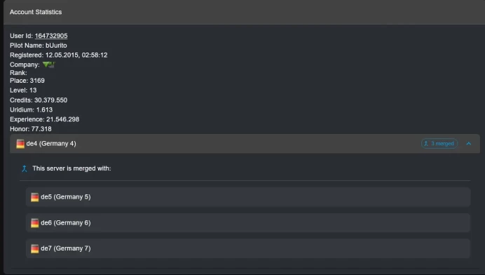 Darkorbit | Germany Server 4 | 8 Iris | 32 LF3 | 2 LF4 | 15 B02 | 14 Pilot Points